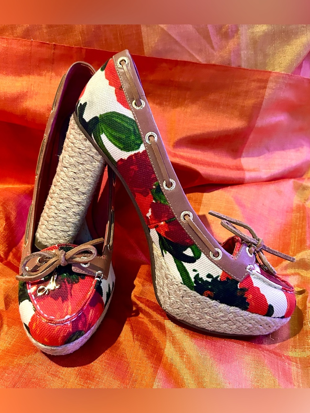Milly for Sperry Top-Sider A/O Espadrille Platform Pumps, Size 7